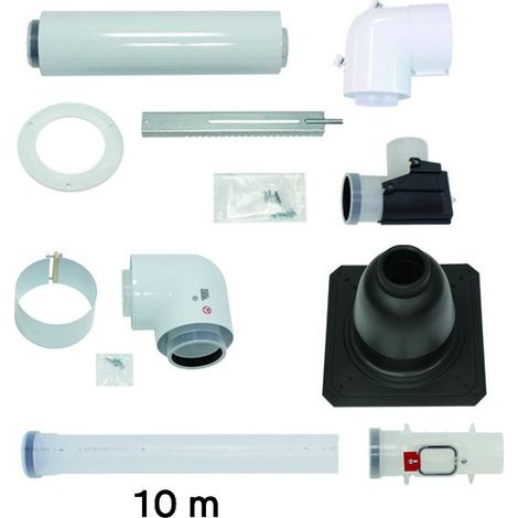 Vaillant Luft-/Abgasführung Paket 1.51 starr für Anschlussset d. 80/125mm aus PP, 3 Stück (1/5)