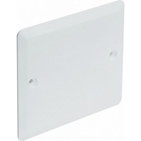 Quadratischer Deckel zum Anschrauben 85x85mm für Einbaudosen Durchmesser 67mm.
