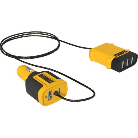 DeWalt 5-Port Front and Back Seat USB Charger (Model DWG 141-0475)