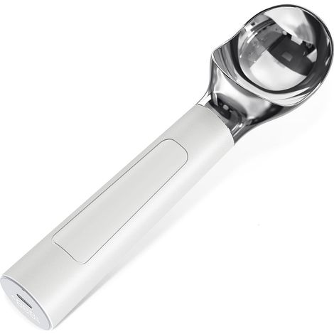 Cuillère à glace électrique avec fonction chauffante – Cuillère à glace chauffante jusqu'à 70 °C, batterie de 2000 mAh, USB-C, antiadhésive, pour glace dure, crème glacée, cuillère à glace domestique