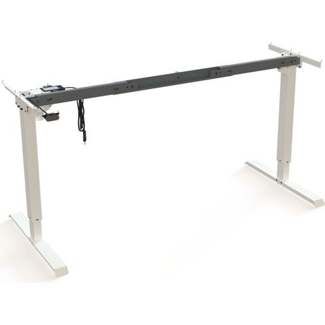 STIER Châssis électrique réglable en hauteur 501-20 blanc pour plateau 160x80 cm (1/4)