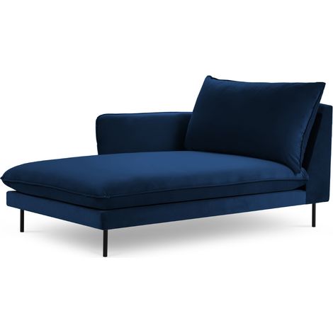 Méridienne gauche en velours bleu roi (1/5)