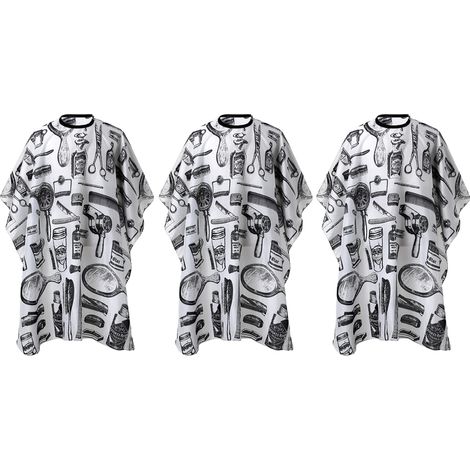 Cape De Coiffure - Tissu Imperméable Léger - Pour Salon Et Usage Domestique - Lot De 3 Pièces (1/5)