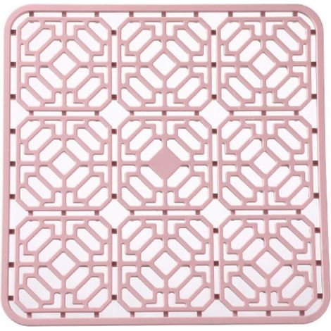 Tapis d'évier. Grand Tapis d'évier de Cuisine en PVC. Accessoires pour évier et évier avec Trous de Drainage. 3030(rose) (1/3)