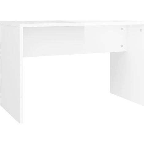 Tabouret de toilette Blanc brillant70x35x45cm Bois d'ingénierie