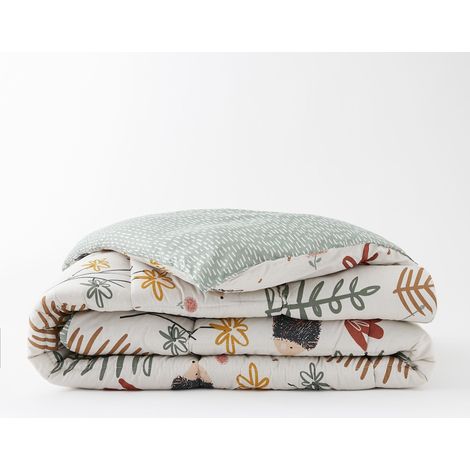 Couette tempérée 260 x 240 cm – Enveloppe 100% coton – Intérieur 100% polyester – Piquage carré – Lavable à 30° C – L'Effet Papillon