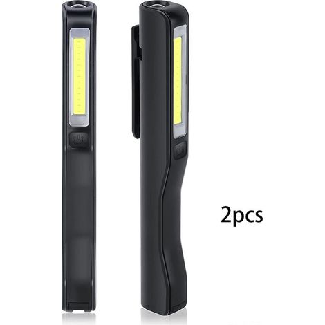 Lampe de travail LED rechargeable, lot de 2 lampes COB de 350 lumens pour mécanicien (1/5)