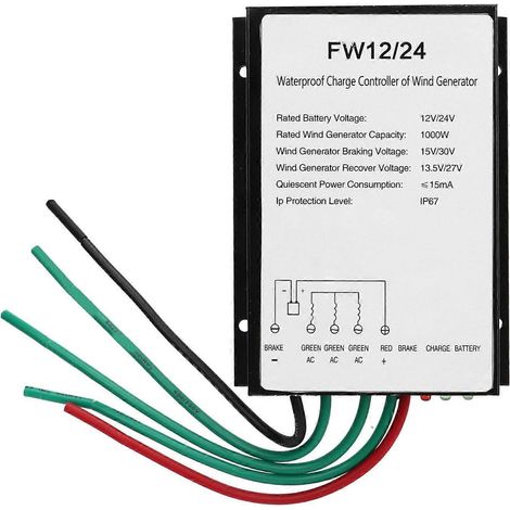 Wasserdichter Laderegler für Windkraftanlagen und Solar-/Wind-Hybridgeneratoren mit LED-Anzeige