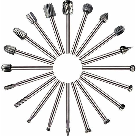 Ulisem 20 Stück Rotationswerkzeuge HSS-Fräser Holzbearbeitungsfräser, verwendet für Dremel/Zubehör, verwendet für Heimwerker-Holzbearbeitung, Gravur-Rotationswerkzeug (1/5)