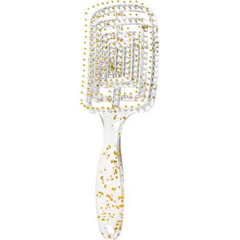 Brosse à cheveux vapeur démêlante, coiffage et séchage, transparente, incurvée, creuse, pour salon et maison. (1/5)
