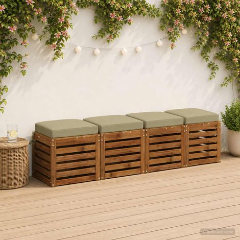 vidaXL Cojines de asiento de 4 piezas SOEST 4 pcs 100% Poliéster (1/5)