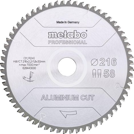 Metabo Aluminium Cut Professional lama seghettata 160 mm argento