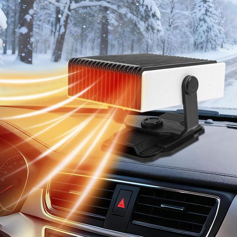 Car Heater, Car Windscreen Defroster, 12 V Winter Heating Set for Connecting to the Cigarette Lighter, Quick Heating Auheater and Cooling Fan for Motorhome, Camper, Truck, Car (B) (1/5)