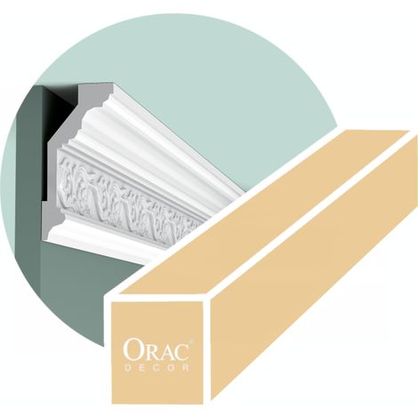 Cornisa con motivos - Orac Decor - L200xP6,5xH14,4cm - Caja de 16 metros - C303