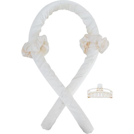 Rouleau en mousse sans chaleur pour boucles, bandeau avec clip et barrettes jaunes (1/5)