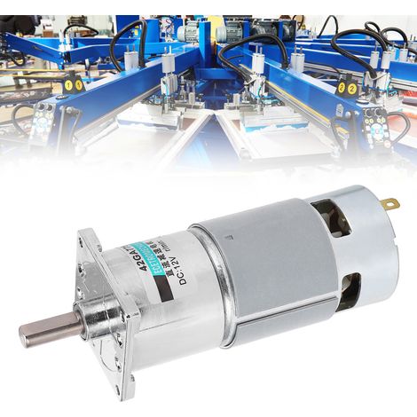 12-V-Gleichstrom-Miniaturgetriebemotor mit Halterung XD-42GA755+, langsam laufender Getriebemotor (vorwärts und rückwärts), 10 U/min (1/5)