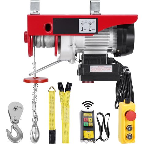 Palan électrique 199,6 kg, télécommande sans fil 9 997,4 cm et filaire 426,7 cm (1/5)