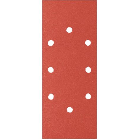 Lot de 6 patins auto-agrippant corindon 93 x 185 mm Gr. 120 - 8 trous pour bois et métal - 93185.08.03 - Leman (1/2)