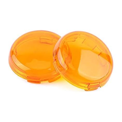 Lntyq 2 pcs Moto Clignotants Lentilles, Bouton Kit de Couvercles de Lentilles de Feux Clignotants Moto Lumière Cover (Yellow) (1/4)