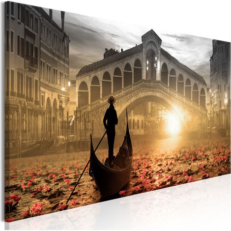 Quadro - Magic Venice (1 Part) Narrow Orange - 120x40 (1/4)
