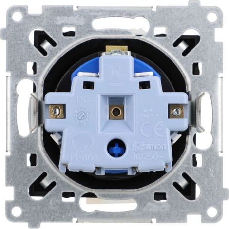 Simon 54 Conector de datos con llave de autorización (módulo) 16A 250V Terminales de tornillo negro mate DGD1.01/49