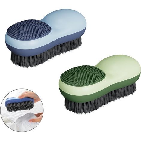 Brosse à main de nettoyage avec poils doux, brosse à récurer multifonction pour salle de bain, cuisine, chaussures et surfaces diverses (1/5)