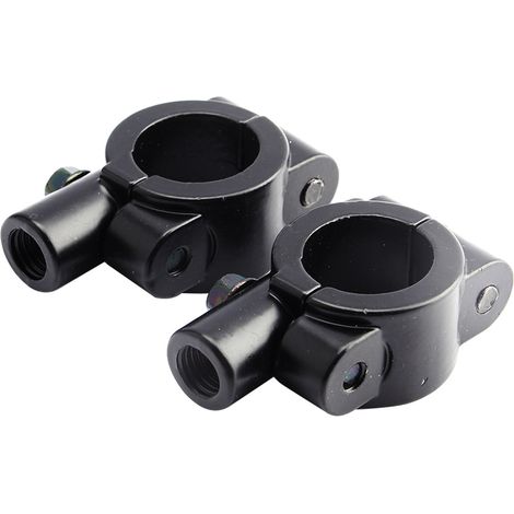 Universelle schwarze Motorrad-Lenkerspiegelhalterung - 2 Stück (10 mm/7/8" Aluminiumklemme) (1/5)