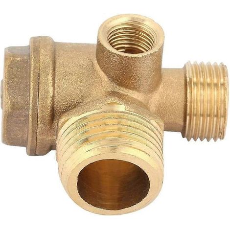 Clapet anti-retour pour compresseur à 3 ports, raccord fileté mâle pour tube 201610 mm (201610 mm) (1/5)