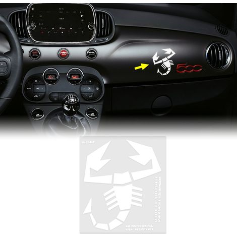 Adesivo Scorpione Abarth Prefustellato, h 10.5 cm - Colore: BIANCO