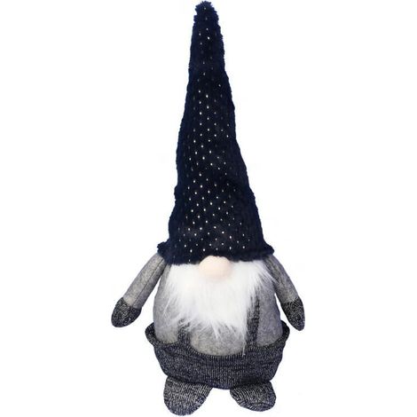 Leprecauno natalizio con cappello nero - Decorazione natalizia, 55 cm (1/3)
