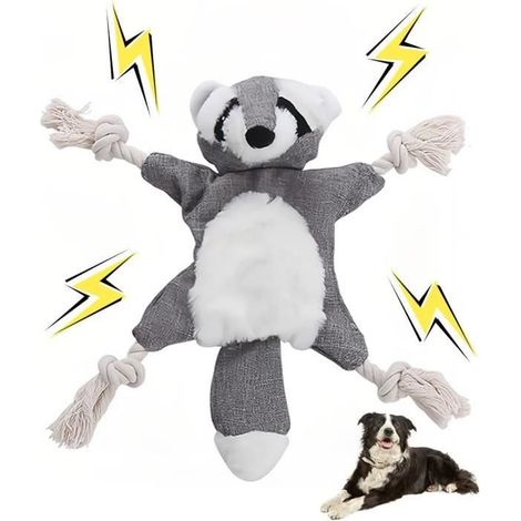 Jouet Chien Indestructible avec Couinement, Peluche Tug-of-War pour Grands Chiens (1/4)