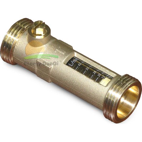 Regolatore di portata con flussimetro 5-42 lt/m 1"1/4 M x 1"1/4 M