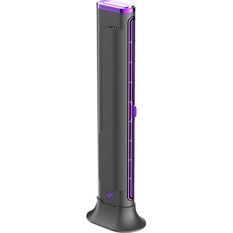 Ventilateur de table sans pales – Rechargeable – 1200 mAh – Gris-violet – Silencieux – Bureau (1/5)