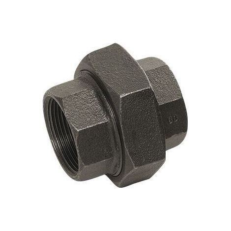 Buderus Durchgangsverschraubung TG flachdichtend, IG/IG 3/4", Nr. 330, ohne Dichtung, Schwarz