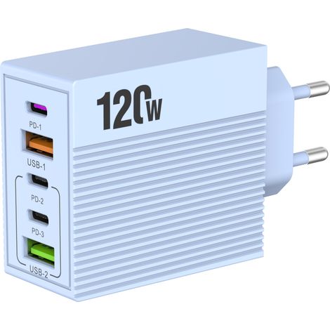 Nouveau chargeur de téléphone portable 120 W, chargeur universel multiport USB compatible avec le protocole PD.(L21) (1/5)