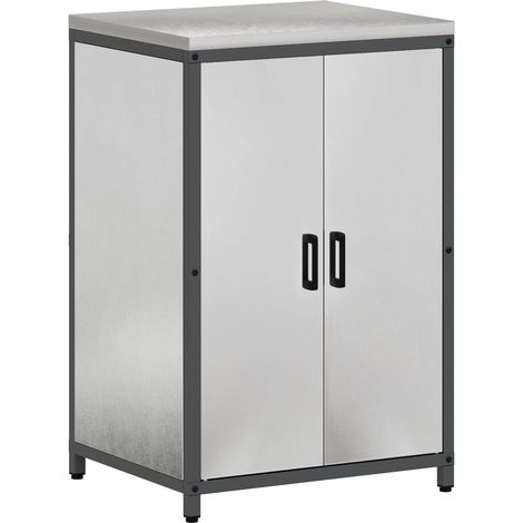 Maison Exclusive - Stoccaggio in cucina HATTEM Argento 60 x 50 x 92 cm Acciaio
