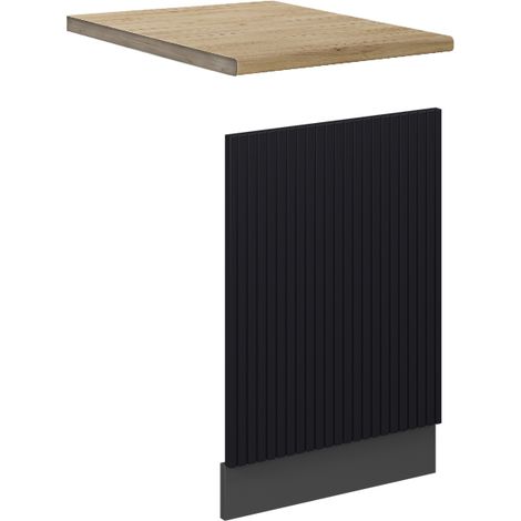 Pannello frontale Fame-Line, Nero rigato, 45 cm , PL Rovere, Vicco