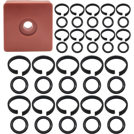 21-teiliges Schraubenschlüssel-Halterungsset mit O-Ringen, Amboss-Werkzeugen, 3/8- und 1/2-Zoll-Kohlenstoffstahlclips für Milwaukee (1/3)