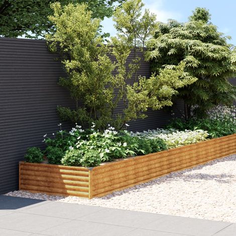 Lit surélevé de jardin 770 x 100x36 acier corten (1/5)