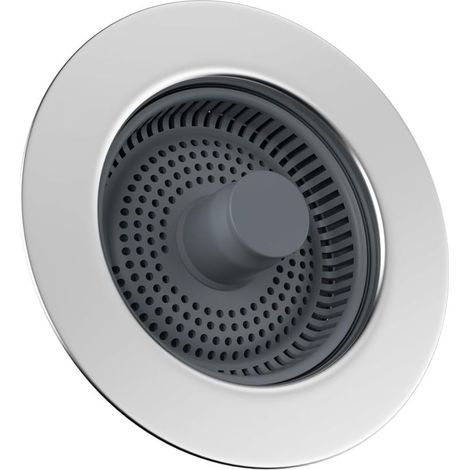 Küchenspülen-Sieb- und Stöpsel-Kombination – Universelles 3-in-1-Edelstahlgehäuse mit verstopfungsfreiem Sieb, einfache Installation für Spülbeckenlöcher mit 70–86 mm Durchmesser (1/5)