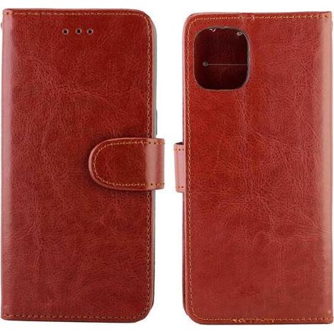 Custodia a libro per iPhone 11 Pro Max, dotata di supporto, protezione dagli urti, scomparti per carte, chiusura magnetica e realizzata in pelle PU. (1/2)