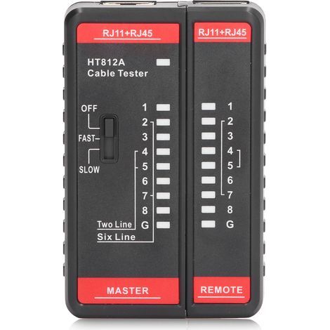 RJ11 to RJ45 Network Cable Tester, Telephone Line Wire Testing Tool, Measurement Accessory HT812A (1/5)