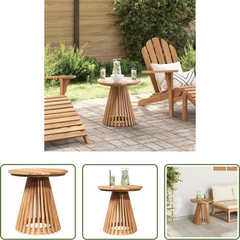 vidaXL Gartenbeistelltisch - Beistelltisch Braun 50 x 50 x 49,5 cm Massivholz Teak (1/5)