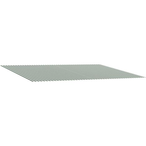 Telo di ricambio per tenda da sole Verde e Bianco 350 x 250 cm vidaXL