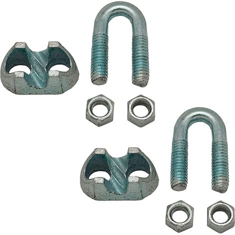 Kabelbinder "DIN-741 SJT01" mit M5 1/4" Gewinde aus verzinktem Stahl (2 Stück)