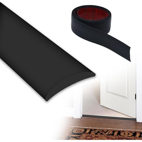 Profilé de transition autocollant 5 cm × 1,2 m - Noir - Profilé de transition en PVC - Barre de seuil de porte - Pour seuils de porte, sols, tapis, carrelage (1/5)