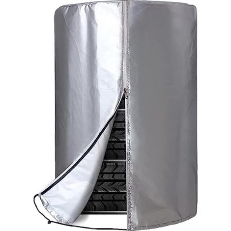 Fundas grandes neumáticos, Fundas impermeables 420D solar interiores exteriores, Aptas 4 neumáticos (diámetroaltura: 73110 Color blanco, 110 cm (1/5)