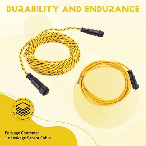 Câble Detection Fuites Eau - 3 M - Pour Détecteur Extension - Jaune - 1 Unite (1/5)