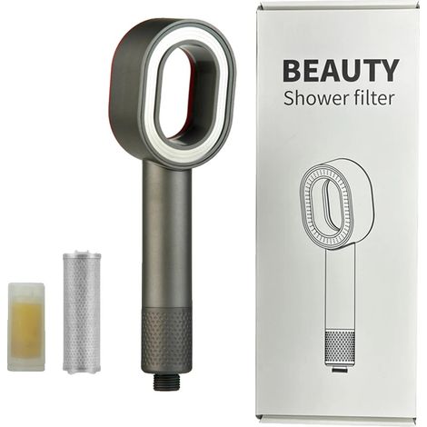 Pommeau de Douche, Haute Pression, Filtration de l'Eau, Boîte en papier (1/2)
