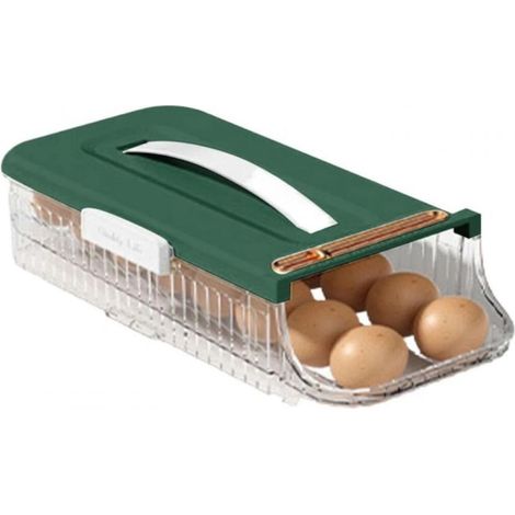 Boîte À Œufs - 2 Niveaux - Design Mobile - Transparente - 32 X 16 Cm (1/5)